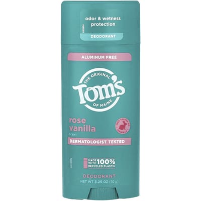 Tom's of Maine, Aluminum-Free Deodorant, Rose Vanilla, 3.25 oz (92 g) blue