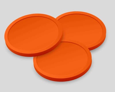 Blanco Consumptiemunten 29mm / Betaalmunten (per 250 stuks) - ORANJE