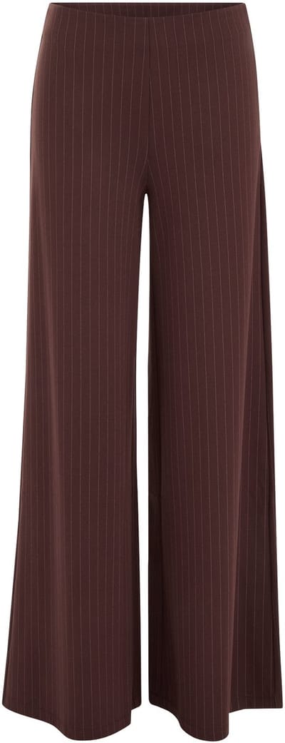 WE Fashion Dames wide leg broek met krijtstreep