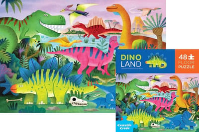 Crocodile Creek puzzel dinosauruswereld 48 stukjes maxi kinderpuzzel.
