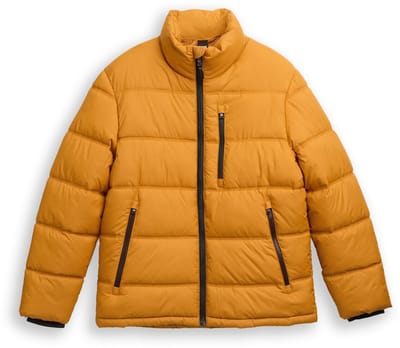 Tom Tailor - Pufferjas van waterafstotend materiaal - Maat L - Peanut Butter Brown