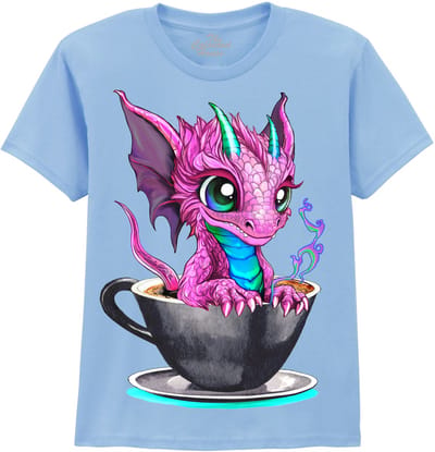 KIDS Draak Black Coffee Dragon The Coloured House KIDS T-shirt L