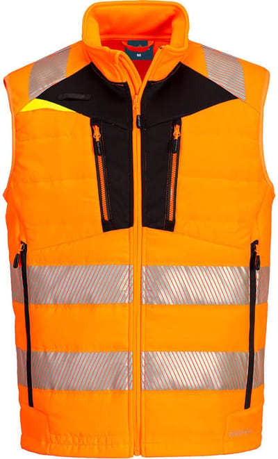 Portwest DX4 Hi-Vis Softshell Gilet DX479 - Oranje/Zwart - S