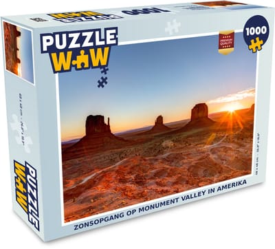 Puzzel Zonsopgang op Monument Valley in Amerika - Legpuzzel - Puzzel 1000 stukjes volwassenen
