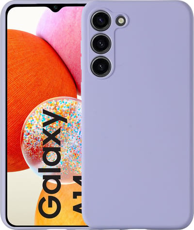 Samsung Galaxy A14 hoesje - Zacht TPU backcover - binnenkant microvezel laagje - Paars