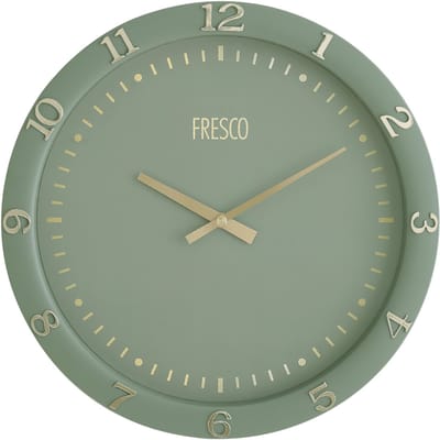 Fresco Wandklok 30 cm Groen - Stille Wandklok - Moderne Wandklok