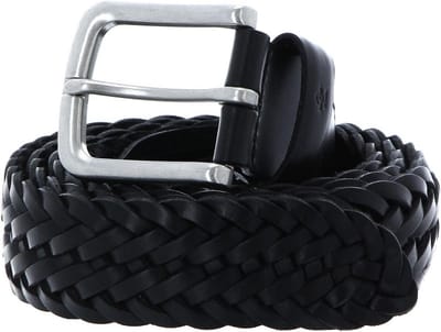 Leren Heren Riem met Gesp Zwart 100 cm Breedte 3.5 cm