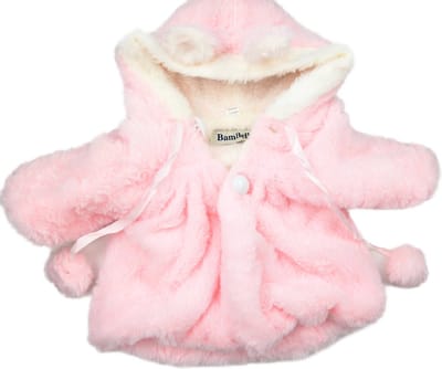 BamBella® Baby jasje teddy roze winter jas 0 tot 3 maanden Winterjas