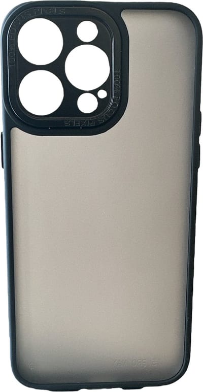 Backcover Military - Geschikt voor iPhone 15 Pro Max - Met Camera Protector - Stevige Case met Soft TPU-bumperranden - Zwart