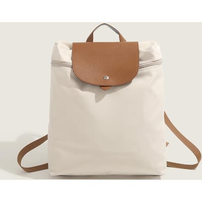 Rugzak voor Dames In Lente en Zomer Nieuwe Stijl voor Studenten In de Klas Grote Capaciteit Schooltas Casual Veelzijdig Nylon Doek Rugzak beige