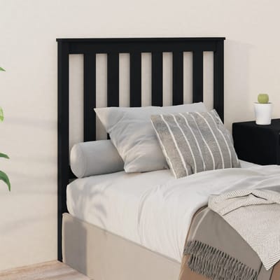 vidaXL - Hoofdbord - 96x6x101 - cm - massief - grenenhout - zwart