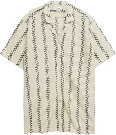 Chemise met kroekpatroon en knoopsluiting s.Oliver