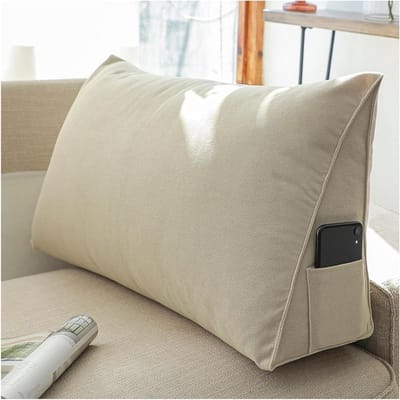 Leeskussen Wigkussen - Rugsteun Lendenkussen - Comfort Ontspanning - Ergonomisch Ontwerp - 60x35x20cm - 02