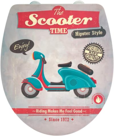 Toiletbril met Vintage Scooter Design en Softclose