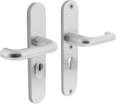 INTERSTEEL SKG3 Veiligheid-schilden Rhoon kruk/kruk geveerd profielcilindergat 55mm met UTB Alu. F1