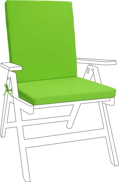 Stoel Zitkussen voor Tuin - Hoge Rug Tuinkussen - Zitkussen Ergonomisch - Tuinstoelkussens met Lint - Buiten Tuin Stoelkussen - Zitkussens 44cm x 100cm