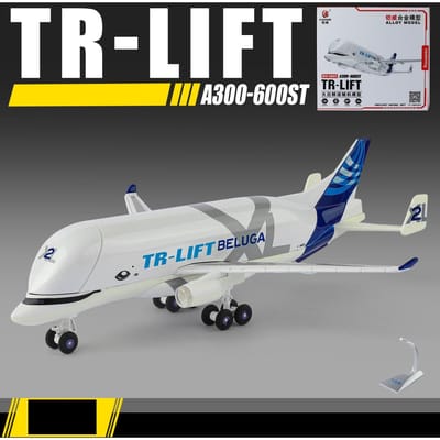 1/72 A300-600St Airbus Beluga Speelgoedvliegtuig Vliegtuigmodel Diecast Metaal Vliegtuig Miniatuur Unieke Collectie Cadeau Voor Kinderen gray