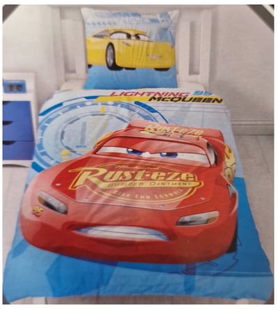 Disney Cars - Dekbedovertrek - Eenpersoons - 140 x 200 cm. - Katoen - Blauw