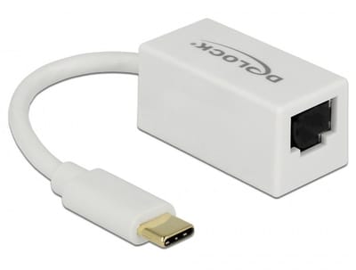 USB-C naar RJ45 Gigabit Ethernet LAN adapter / compact - USB3.0 - CAT6 / wit - 0,10 meter