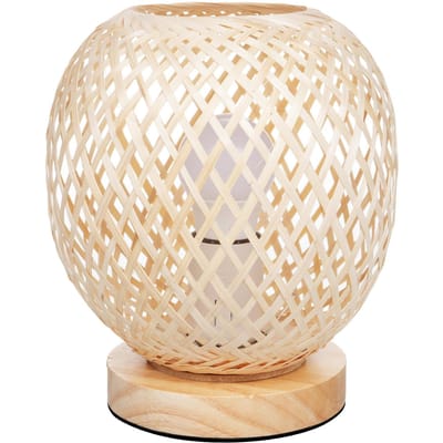 Bedlamp Slaapkamer Gezellige Bamboe Geweven Lamp Warm Licht Nachtlamp Vintage Kleine Tafellampen US Plug white