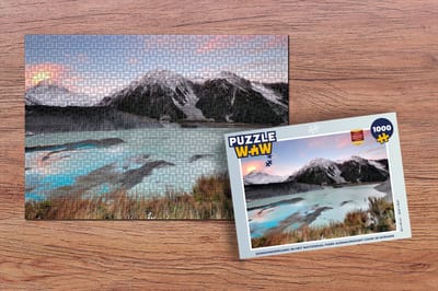 Puzzel Zonsondergang in het Nationaal park Aoraki/Mount Cook in Oceanië - Legpuzzel - Puzzel 1000 stukjes volwassenen