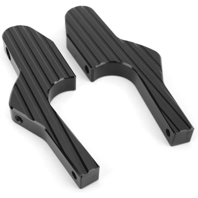 Paar Verlengde Voetsteunen Voetsteunverlengstukken Vervanging voor Vespa GT 125GTS 250GTV 125 black