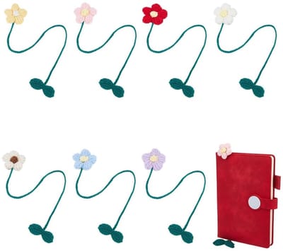 Cosensi - Dailygoods - Dailygoody - Boekenlegger - Handgemaakte bloemen - Katoenen bladwijzers - 7 kleuren - Voor lezers en schrijvers - Creatief decoratief
