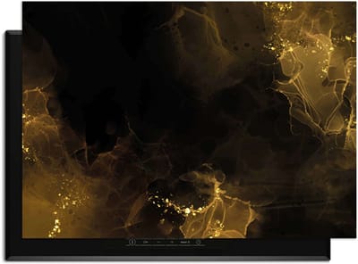 KitchenArt - Golden Smoke – Inductie Beschermer - 83x51.5 cm - Kookplaat Beschermer - Luxe Afdekplaat Inductieplaat - Anti-slip & Oprolbaar - Beschermmat Inductiekookplaat
