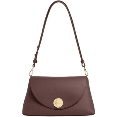 COCCINELLE Leren schoudertas Nikla Handbag Double Grainy Leather Berry / Wint. Rose donkerpaars