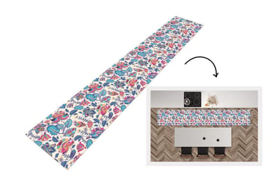 Keukenloper - Loper keuken - Regenboog - Bloemen - Schets - Patronen - 300x50 cm - Keukenloper vinyl