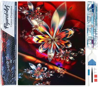 Figured'Art Diamond Painting set Volwassenen 40x50 cm Fractaal ontwerp - 5D DIY Art full drill vierkante diamant - Opgerold canvas