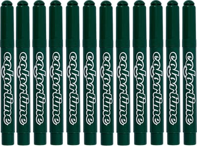 Colortime stift, 5 mm lijn, groen, 12 stuks
