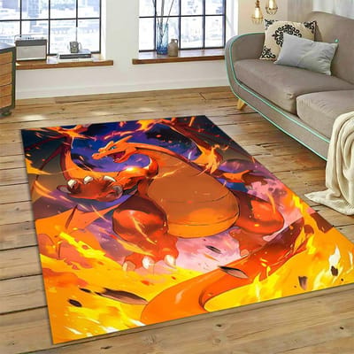 27 Stijl Charizard Charmander Vuur Pokémon Cartoon Dracaufeu Tapijt Vloerkleed voor Slaapkamer Woonkamer Thuis Sofa Decoratie, Vloermat 40x60cm( 15x23in )