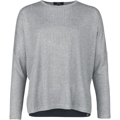 R.E.D. by EMP Shirt met lange mouwen - Dubbellaagse longsleeve - S - voor Vrouwen - grijs
