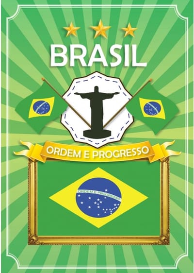 Poster Brasil - Brazilie - A2 formaat - 59 x 42 cm - papier - landen versiering