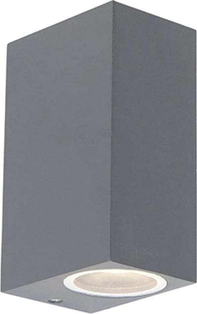 QAZQA baleno - Moderne Wandlamp Up Down voor buiten - 4 stuks - D 90 mm - Donkergrijs - Buitenverlichting