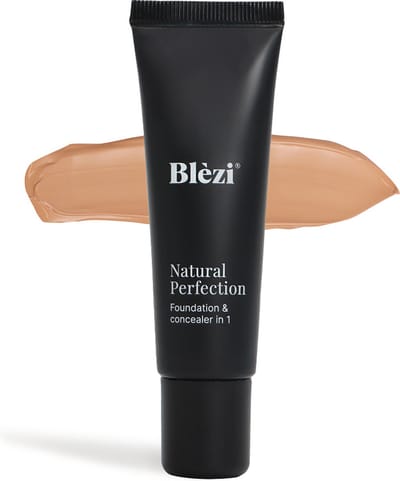 Blèzi® Natural Perfection 15 Medium - Hypoallergene foundation & concealer in één - Herstelt, hydrateert en egaliseert de huid