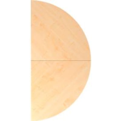 Aanschuiftafel Breno, voor bureaus Breno, ⌀ 1600 mm, ahorn/zilver