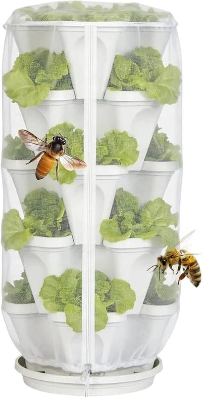 Beschermfolie Tuin - Plantennet Vogelnet - Planten Beschermen - Ademend Materiaal - 25 x 18 x 3 cm - Meerkleurig