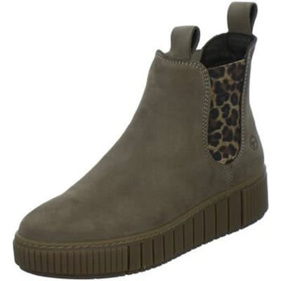 Tamaris Chelsea-laars voor dames, lichtbruin/luipaardprint