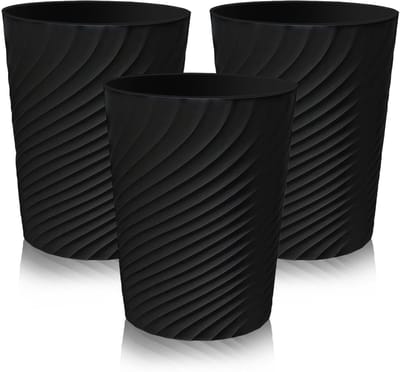 Dailygoods- Afvalbak 8 Liter - Compact Design - Prullenbak voor Badkamer/Kantoor - Robuust PP Kunststof - Multifunctioneel Gebruik - Zwart