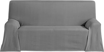Multifunctionele sprei, afmetingen 230 x 260 cm, zowel voor bank als bed, antraciet, decoratief voor bank, bed en bankovertrek, licht en elegant