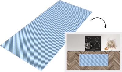 Keukenloper - Loper keuken - Broek - Structuur - Denim - Patronen - 120x50 cm - Keukenloper vinyl