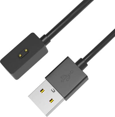 USB-A oplaadkabel geschikt voor Xiaomi Smart Band 8 Pro / Redmi Watch 5 / Redmi Watch 4 zwart - 1 meter
