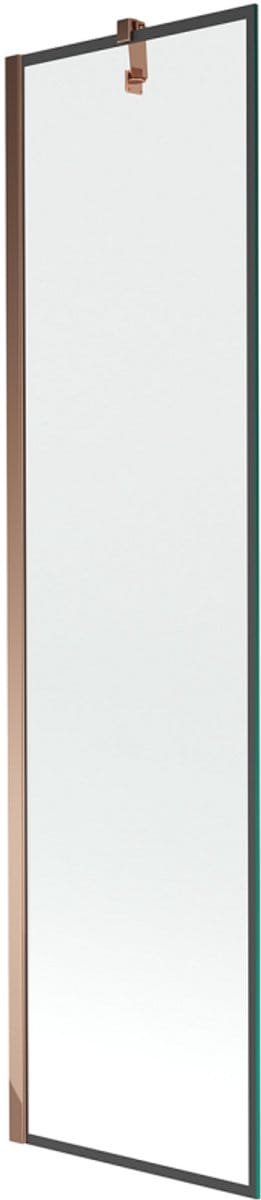 Mexen Next 1-delige badwand 50 x 150 , zwart frame, roze goud - 895-050-000-00-70-60