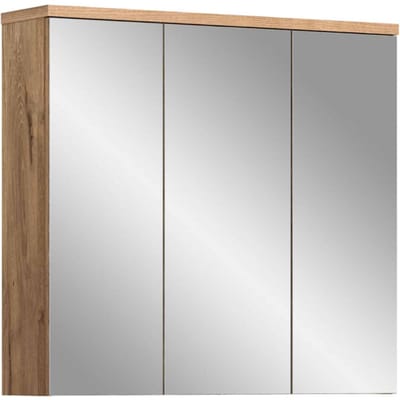 Grado spiegelkast Nox Eiken NB grijs mat MDF TZ - 20x75x80cm