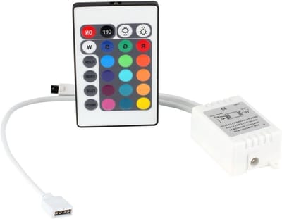 Draadloze IR afstandsbediening met ontvanger voor 3528 5050 SMD RGB LED-strips - 24 knoppen, 12V, eenvoudig te bedienen
