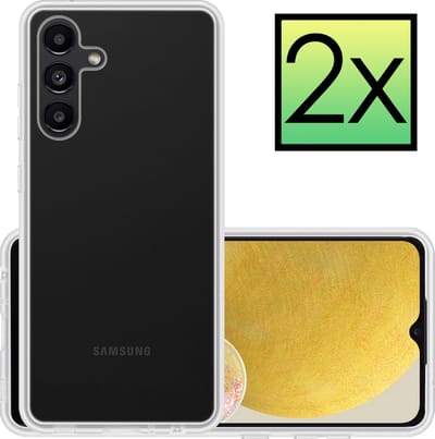 Hoesje - 2 Stuks - Geschikt voor Samsung Galaxy A13 5G - Sterk & Shockproof - Case Siliconen - Back Cover - Telefoon Hoes - Transparant