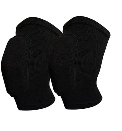 Sport Kniebandages - Kneebeschermers Paar - Dansen en Trainen - Verdikt Schuim - Maat L - Zwart