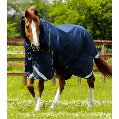 Outdoor paardendeken met halsbedekking Premier Equine Titan 40 g